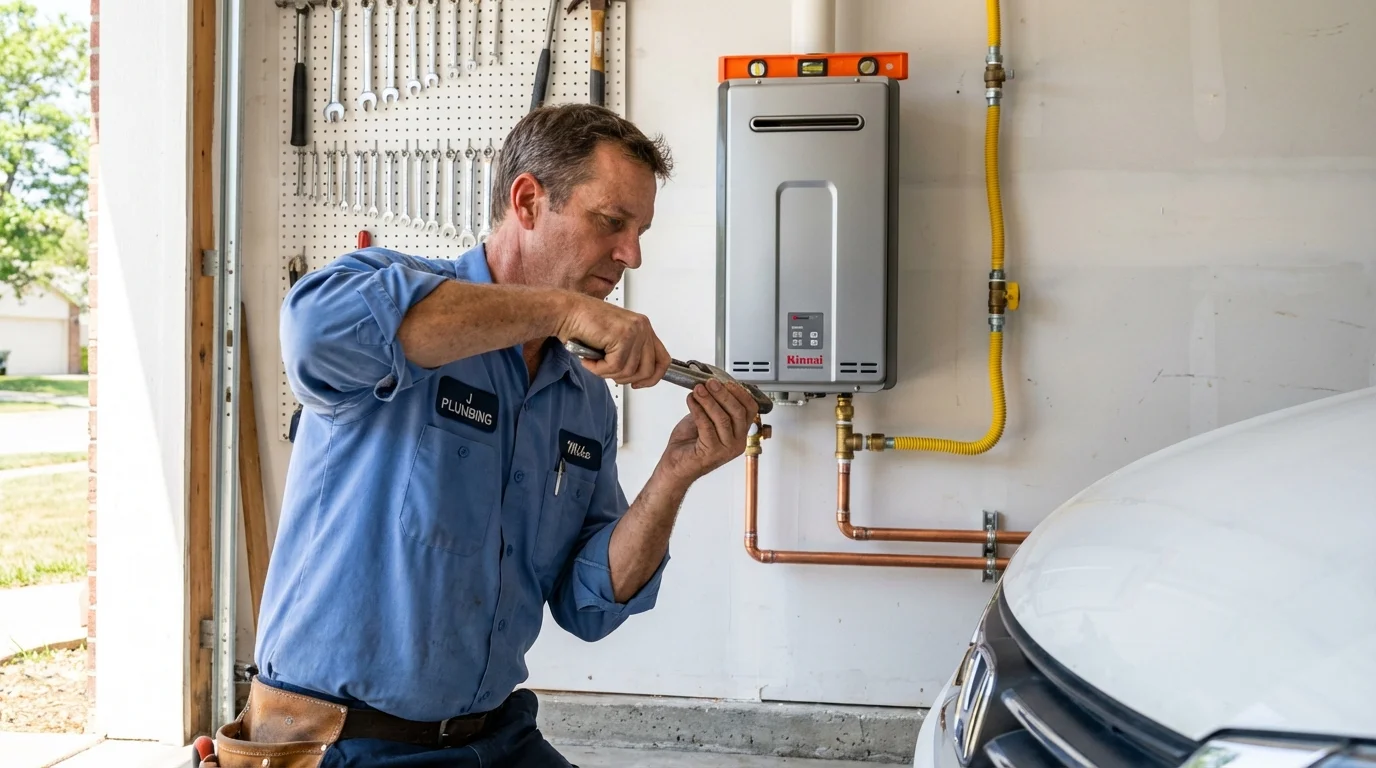 Tankless water heater installation by a Johns Plumbing LLC plumber in Sandy